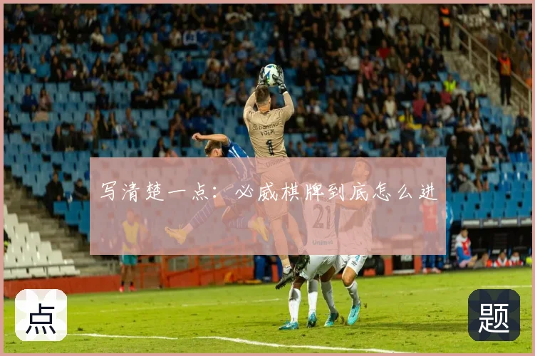 写清楚一点：必威棋牌到底怎么进